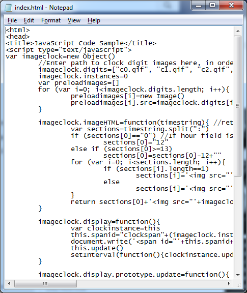 Sample Html Code For Website Design