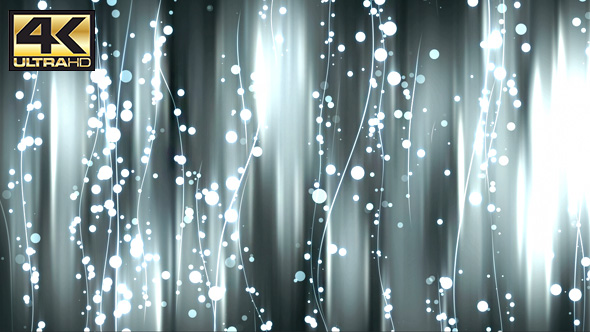 Silver Abstract Lines & Particles BG 4K