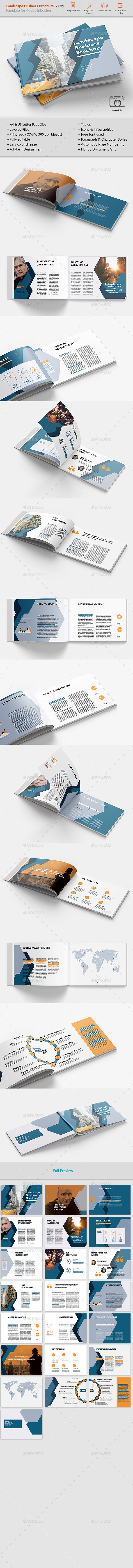 Landsape Business Brochure vol.02 - Brochures Print Templates