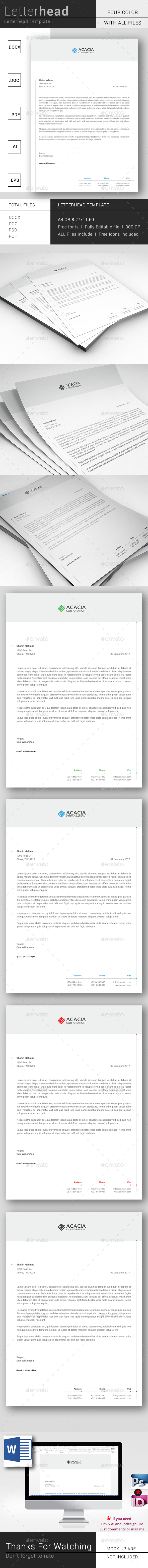 Simple Letterhead - Stationery Print Templates