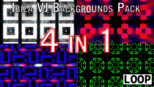 Ibiza VJ Backgrounds Pack 4 in 1