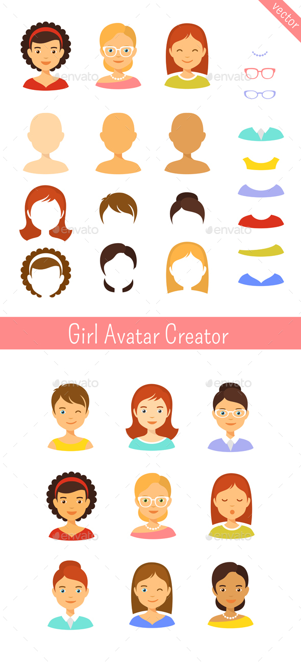 Girl Avatars Creator - People Characters