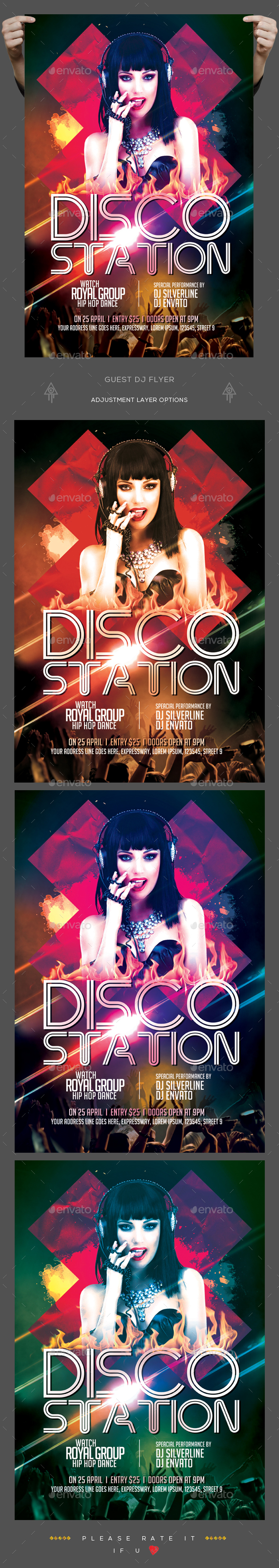 Disco Station Flyer - Clubs & Parties Events