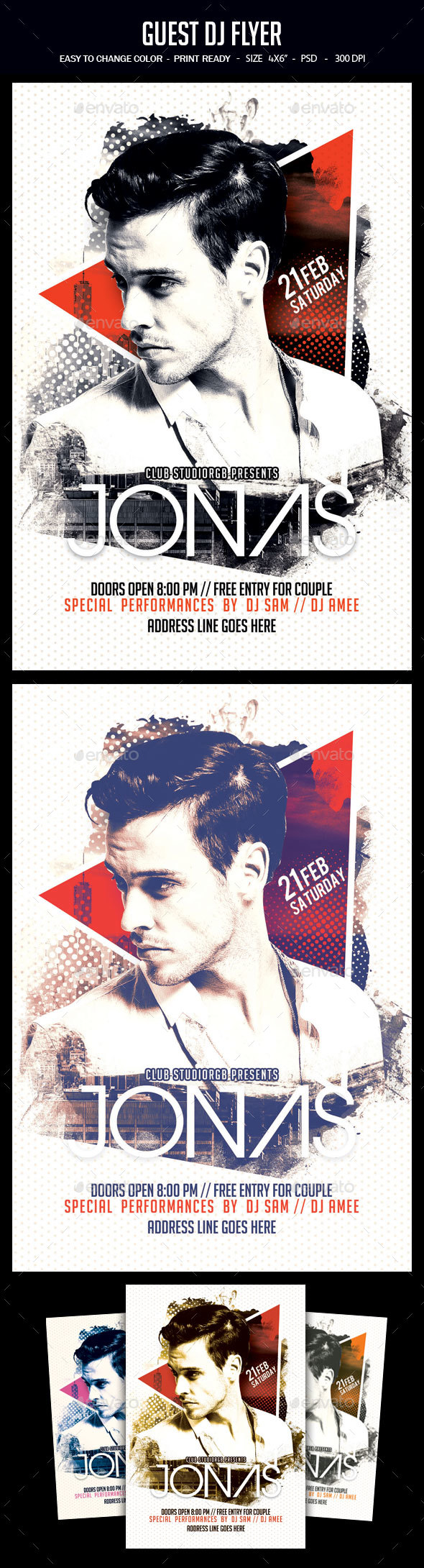 Guest Dj Flyer - Clubs & Parties Events