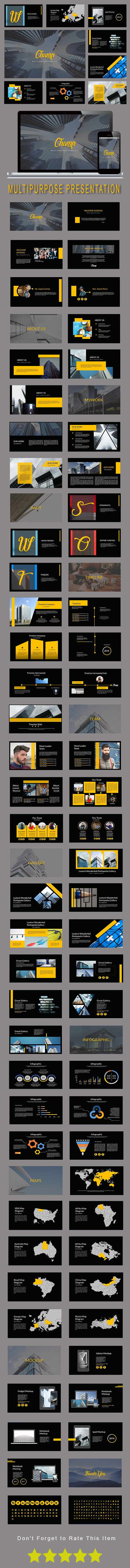 Champ Multipurpose Keynote Template - Keynote Templates Presentation Templates