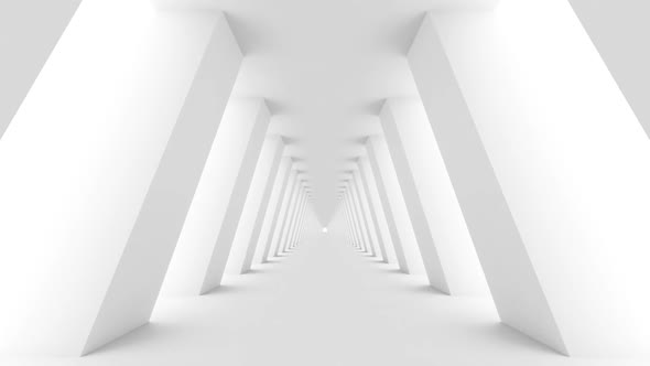 Empty White Corridor