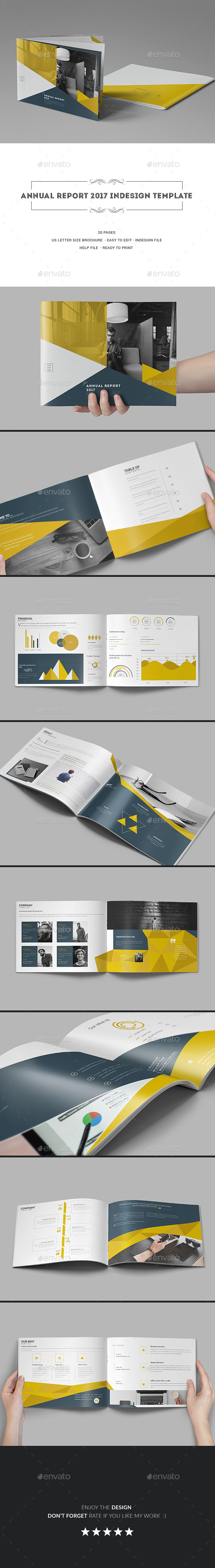 Annual Report 2017 InDesign Template - Corporate Brochures