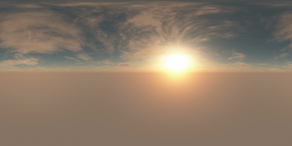 VR 360 Degree Panorama of Sky And Clouds At Sunset alt