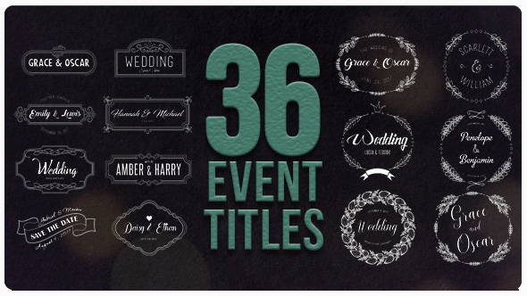 36 Event Titles - VideoHive 19513190
