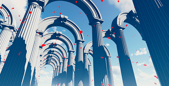 White Columns, Blue Sky And Red Sheets alt