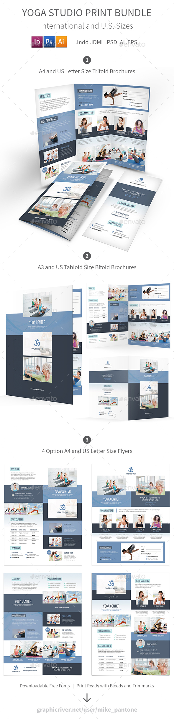 Yoga Studio Print Bundle - Informational Brochures