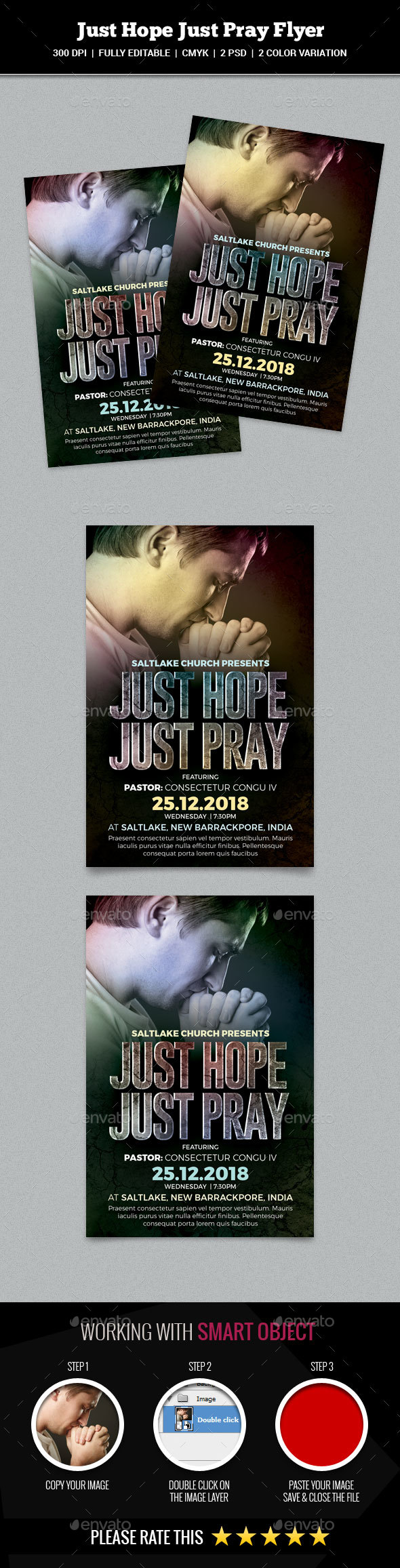 Just Hope Just Pray - Church Flyers