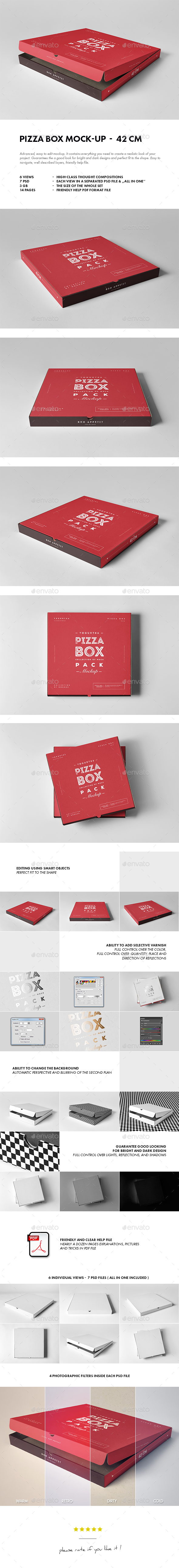 42 Pizza Box Mock - Food and Drink Packaging