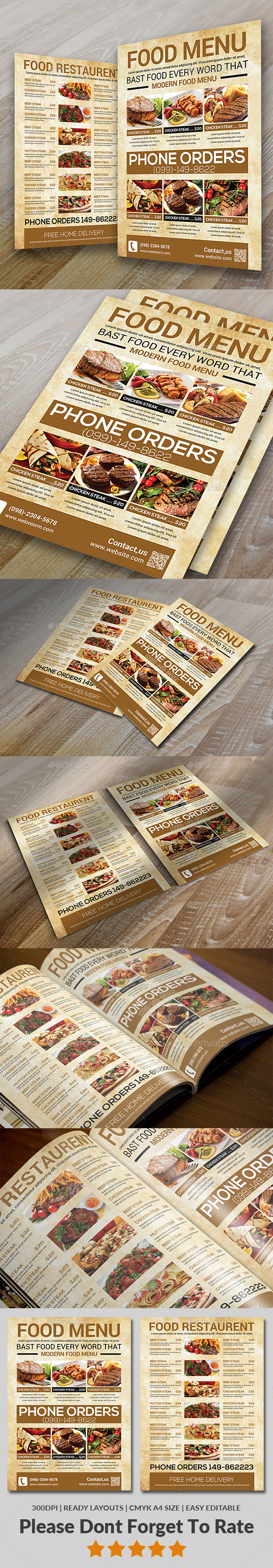 Food Menu - Food Menus Print Templates
