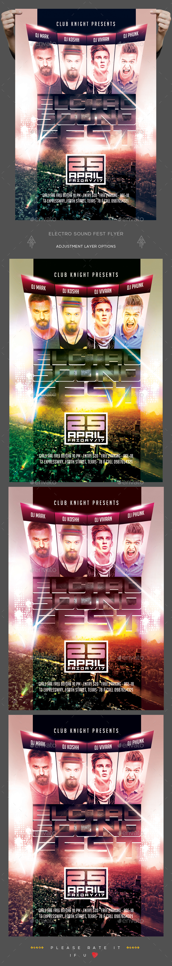 Electro Sound Fest Flyer - Clubs & Parties Events