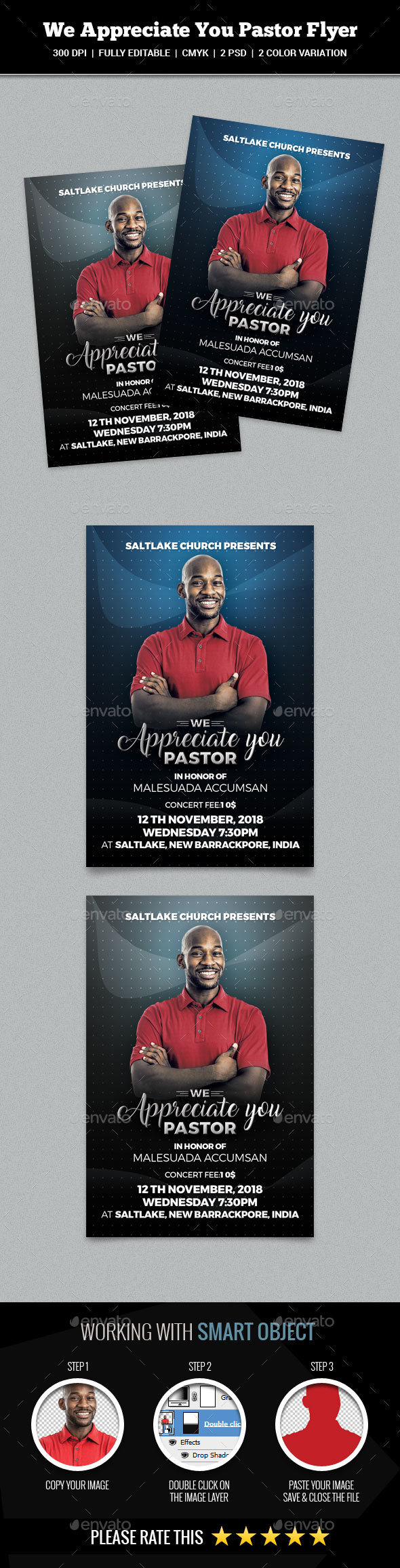 We Appreciate You Pastor Flyer - Church Flyers