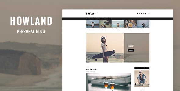 Howland - Personal Blog PSD Template - Personal PSD Templates