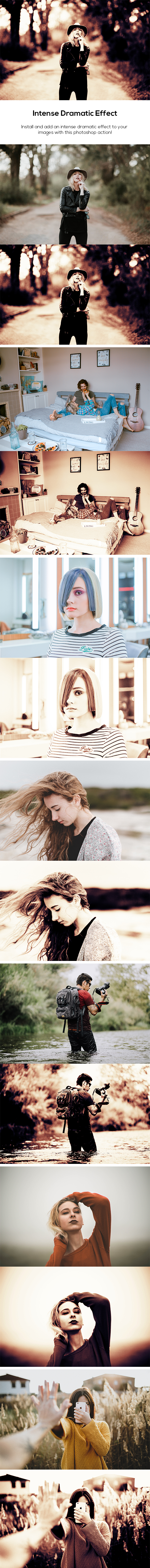 Intense Dramatic Effect Action - Photo Effects Actions