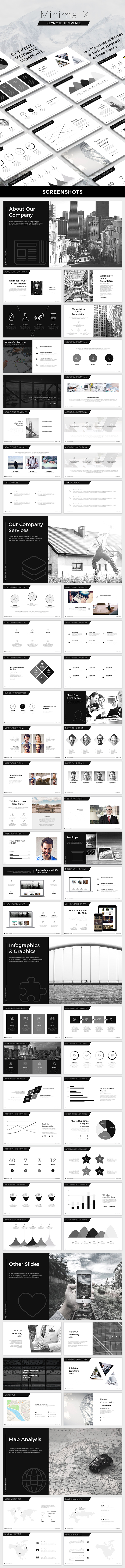 Minimal X Keynote Template - Creative Keynote Templates