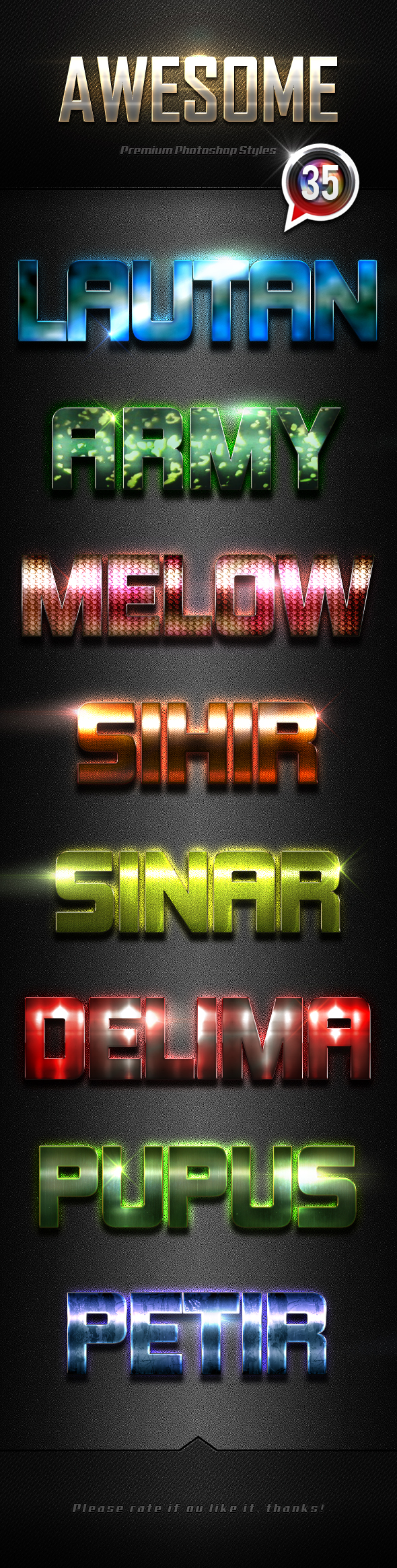 Photoshop Text Effects Vol.35 - Text Effects Styles