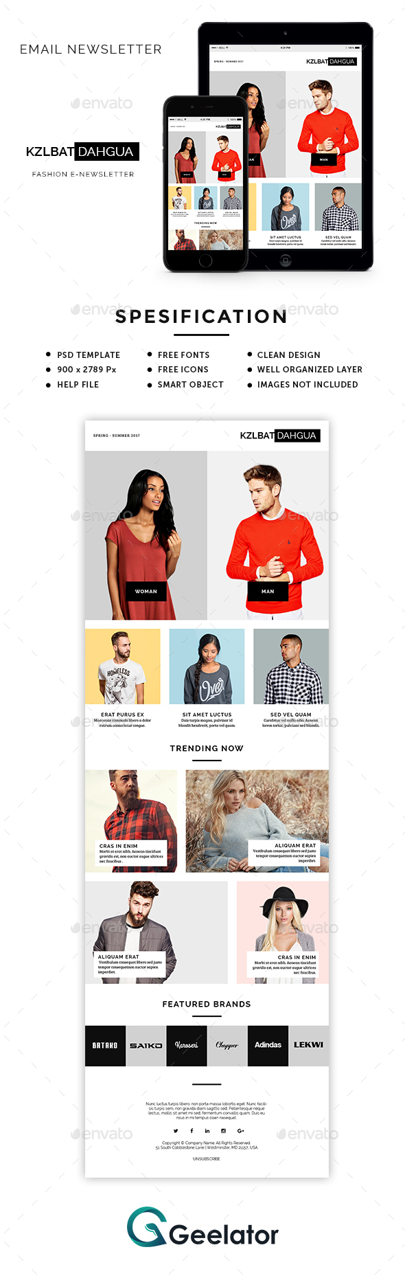Fashion E-Newsletter - E-newsletters Web Elements