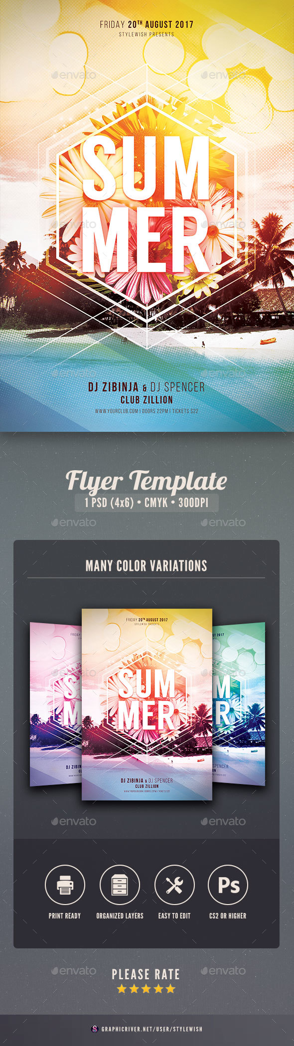 Summer Flyer - Clubs & Parties Events