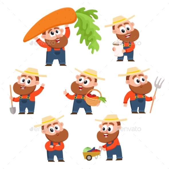 Farmer or Gardener Character - People Characters