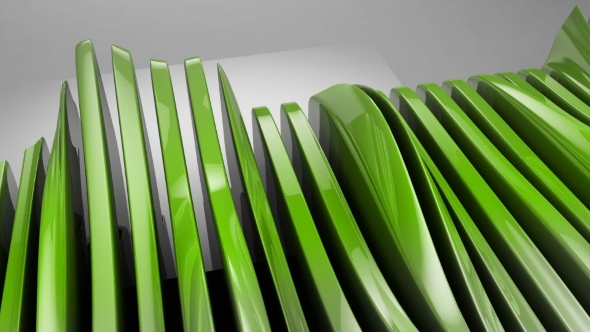 Metallic Wave Shapes Flowing Motion, Glossy Hi-tech Futuristic Style