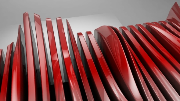 Metallic Wave Shapes Flowing Motion, Glossy Hi-tech Futuristic Style