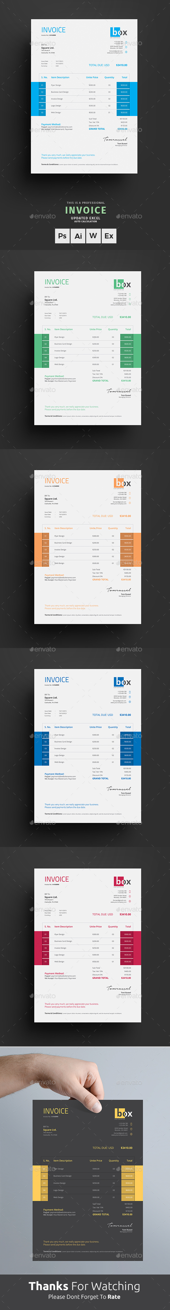 Clean Invoice - Proposals & Invoices Stationery