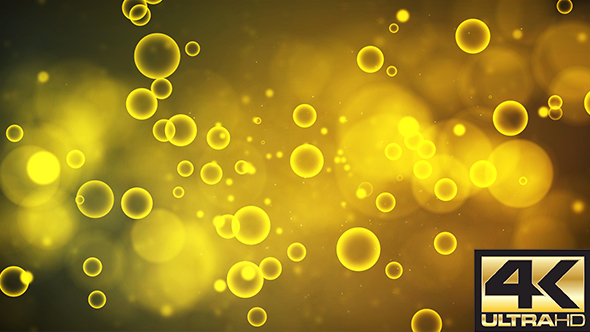 Golden Sparkling Bubble Light Background 4K by MondayMotion | VideoHive