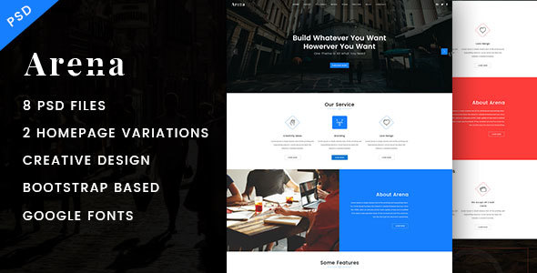 Arena - Business PSD Template - Corporate PSD Templates