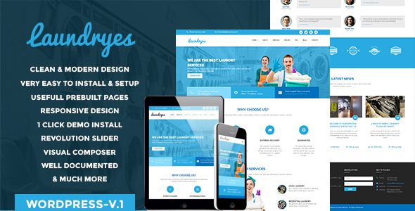 Laundry Business | Dry Cleaning & Laundry Service WordPress theme RTL - Fashion Retail