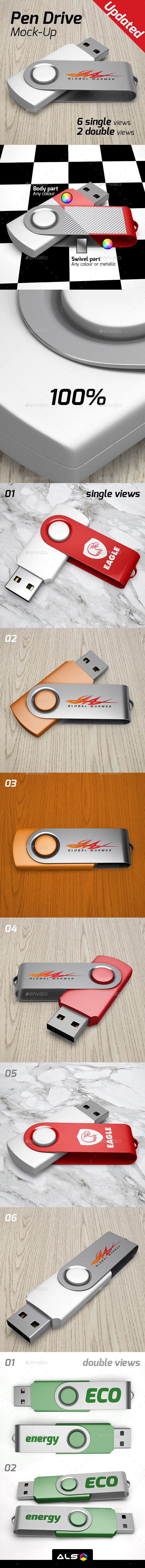 Pen Drive Mock-Up - Miscellaneous Product Mock-Ups