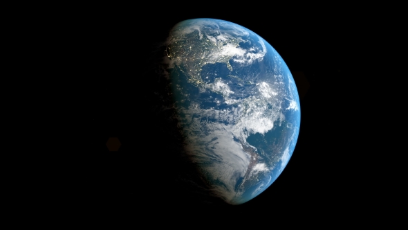 Realistic Planet Earth Seamless Loop, Motion Graphics 