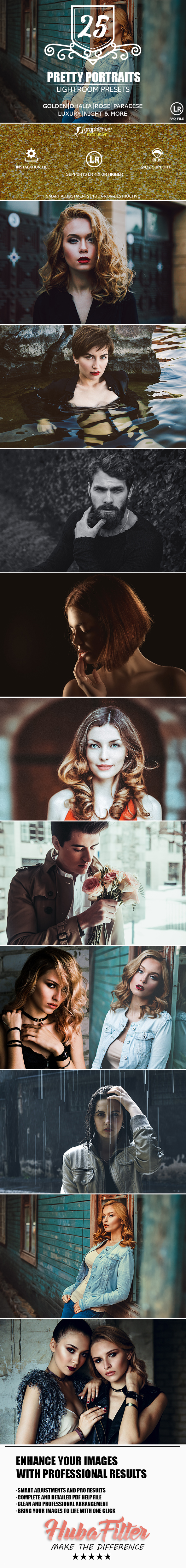 25 Pretty Portraits Lightroom Presets - Portrait Lightroom Presets