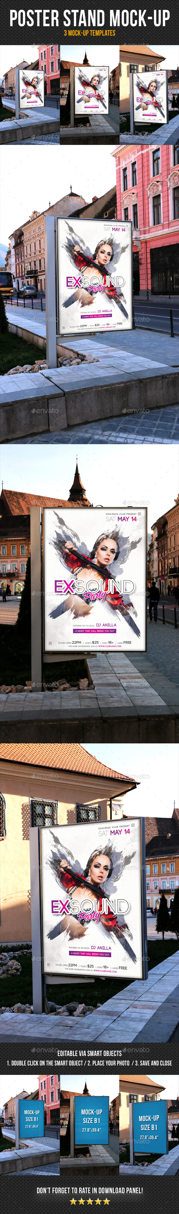 Poster Stand Mock-Up V2 - Posters Print