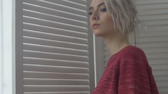 Young Blond Looking Down