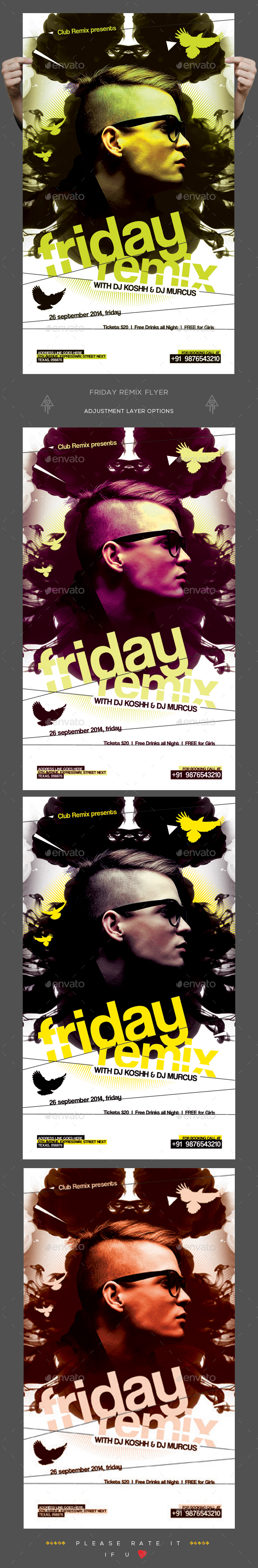 Friday Remix Flyer - Clubs & Parties Events