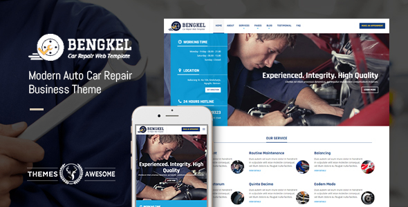Bengkel - Modern Auto Car Repair Business Theme - Business Corporate