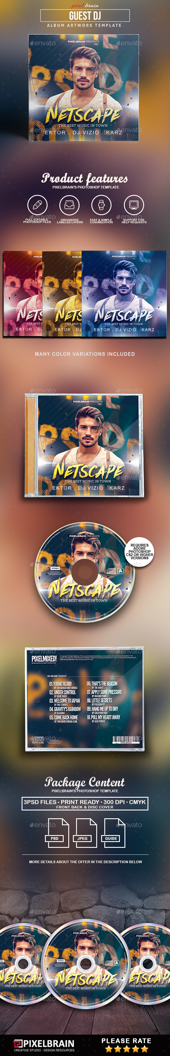 Guest Dj CD Cover Artwork - CD & DVD Artwork Print Templates