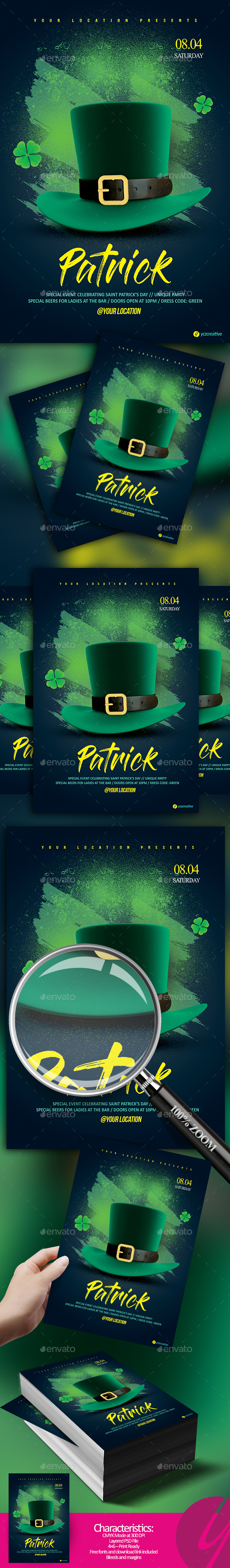 Saint'Patrick's Party Flyer - Holidays Events