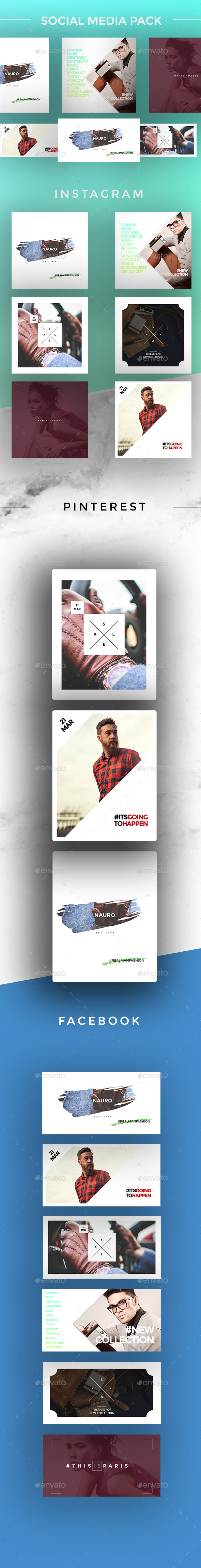 Social Media Pack - Social Media Web Elements