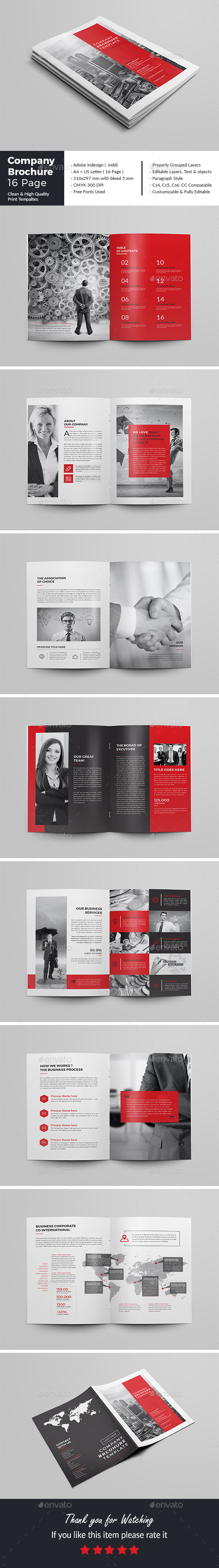 Company Brochure Template 16 Page - Corporate Brochures