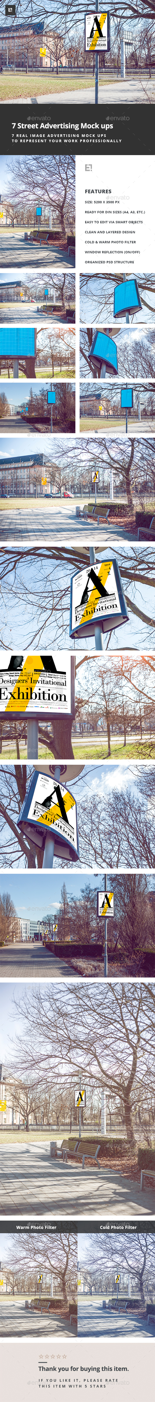 Urban Advertising Flyer Poster Mock-Up - Signage Print