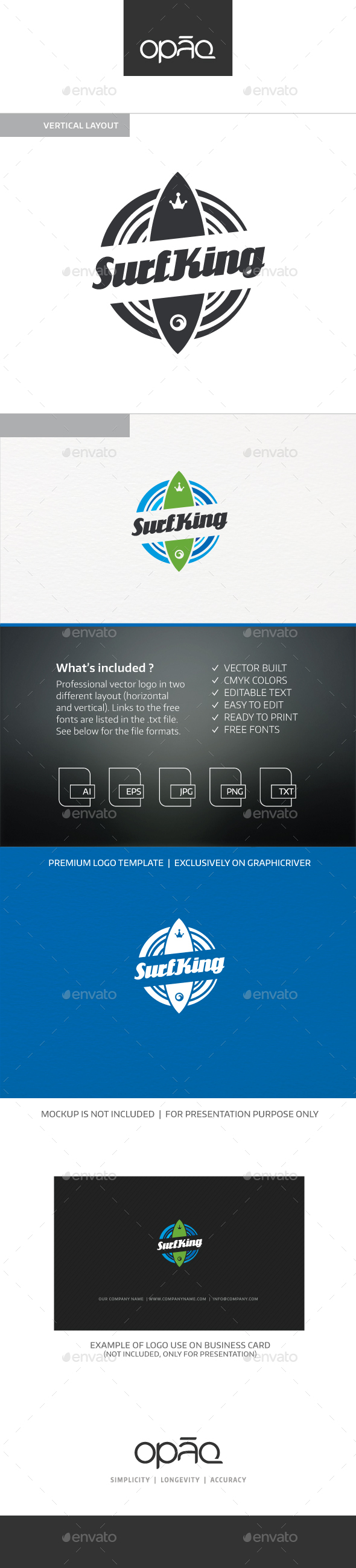 Surf King logo - Symbols Logo Templates
