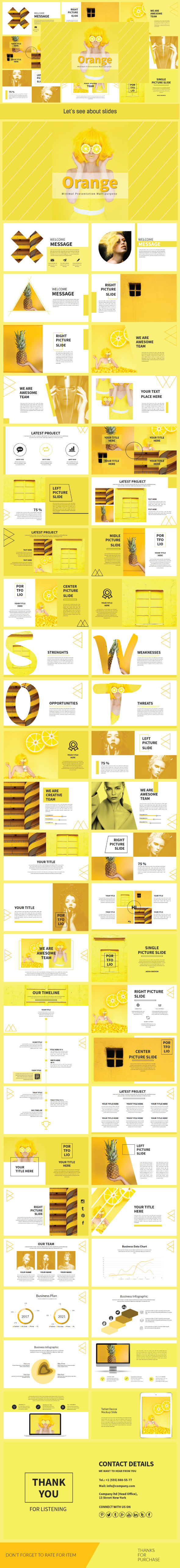 Orange Multipurpose Template - Creative PowerPoint Templates
