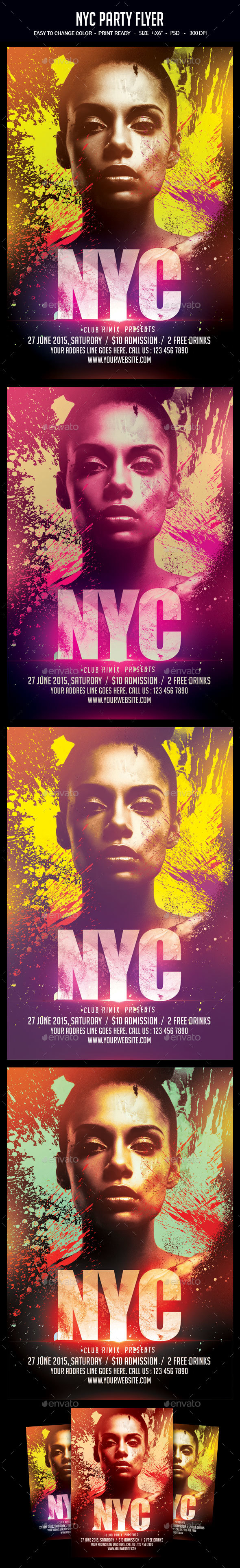NYC Party Flyer - Clubs & Parties Events
