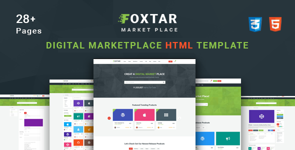 Foxtar Digital Marketplace Html Template By Radiustheme Themeforest