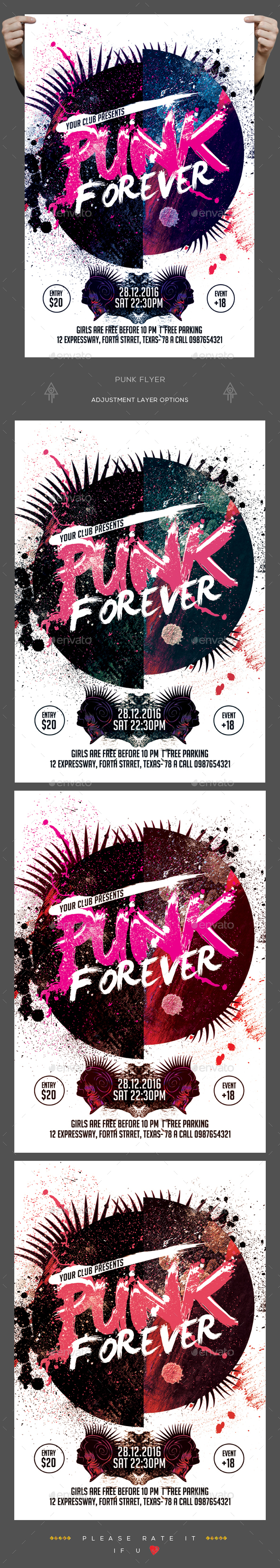 Punk Flyer - Clubs & Parties Events